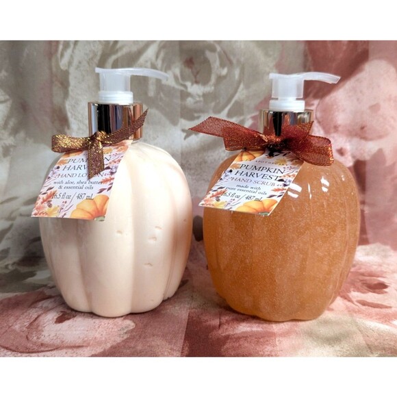 I.S. Apothecary Other - I.S. Apothecary Pumpkin Shaped Hand Scrub Soap and Lotion Pump Dispensers Gift